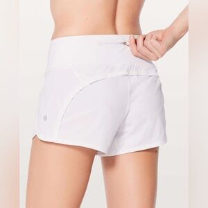 Lululemon Run Times Short II *4" in White